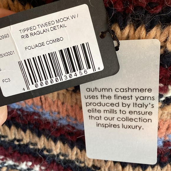 Autumn Cashmere Long Sleeve Cashmere Wool Silk Blend Pullover Sweater Sz Small - Picture 9 of 10